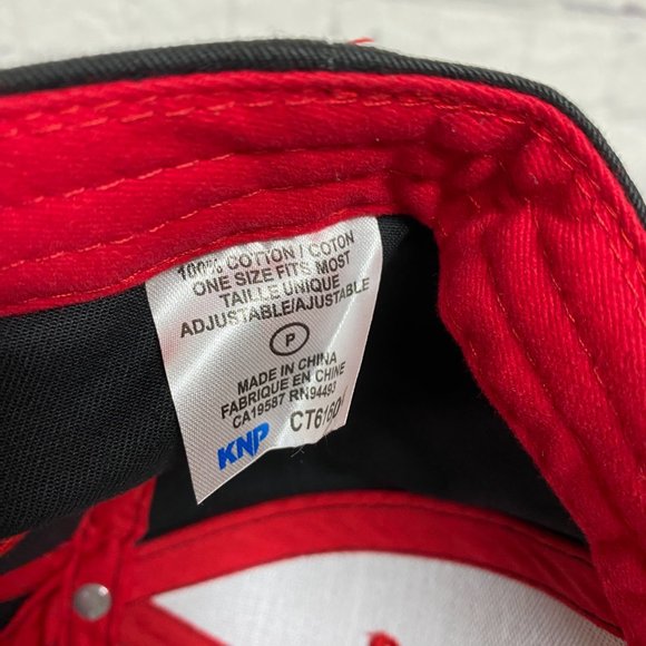 Vintage Hat Cap Strap Back Black Red Canadian PIPELINER Canada Embroidered Logo - Picture 8 of 8